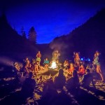 Campfire on lgbtq rafting trip