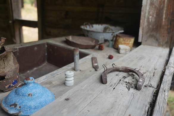 Historical objects at Jim Moore's Place Main Salmon River