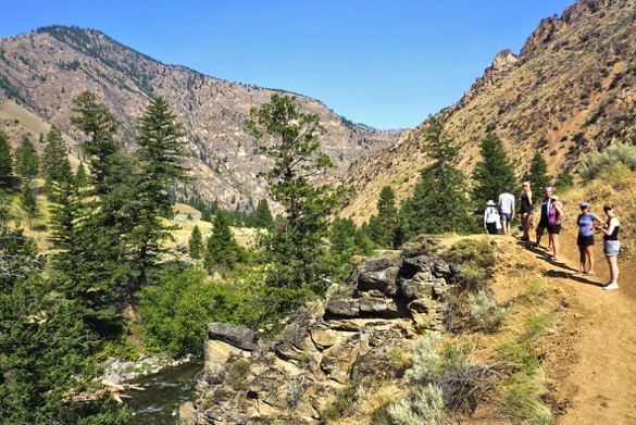 hundreds miles hiking trails along river up hillsides up side creeks